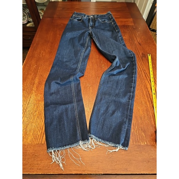 Ariat Ultra High Rise Relaxed Straight Leg Dark Wash Denim Jeans 26R (A333) - Picture 6 of 10